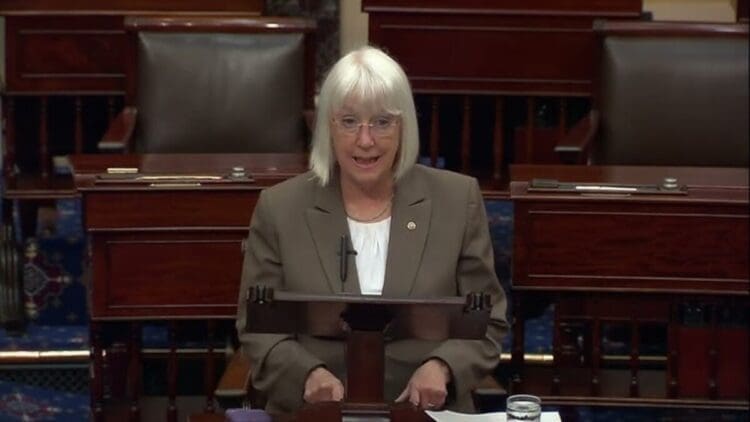 Senator Patty Murray speaks on the floor of Congress