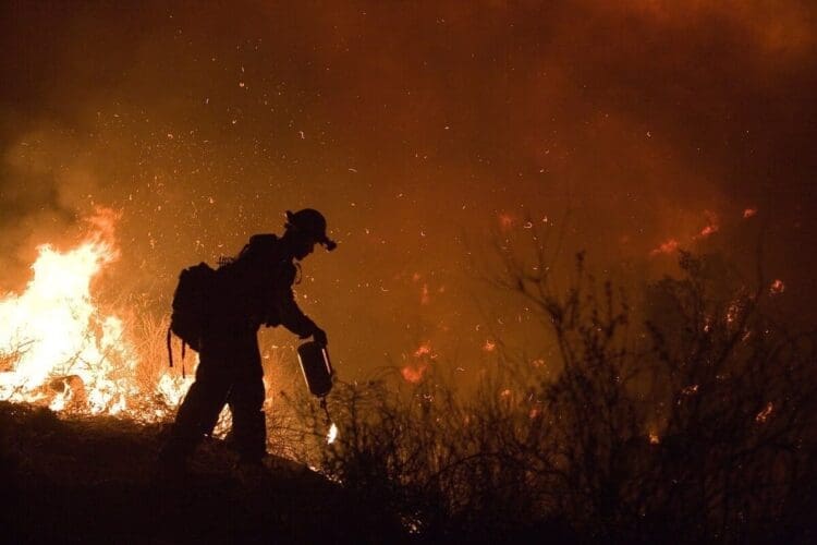 FEMA photo of firefighters in San Diego, California, 2007