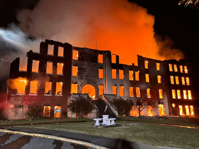 Fire at Knoxville College in Tennessee