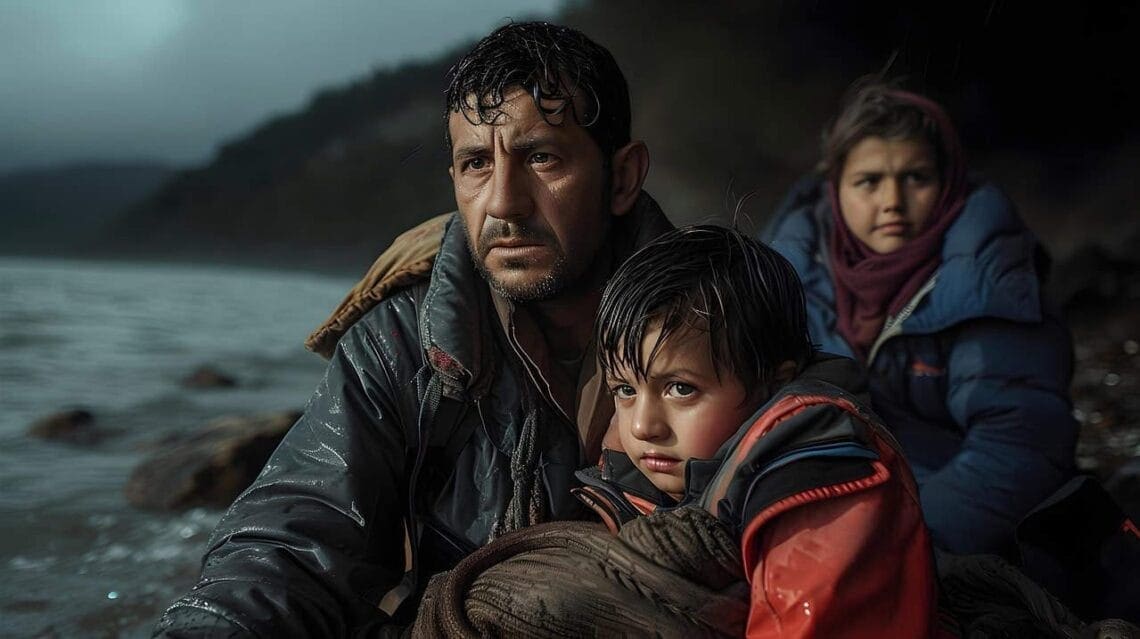Why Are Republicans Demonizing Immigrants? Immigrant family on a boat at sea
