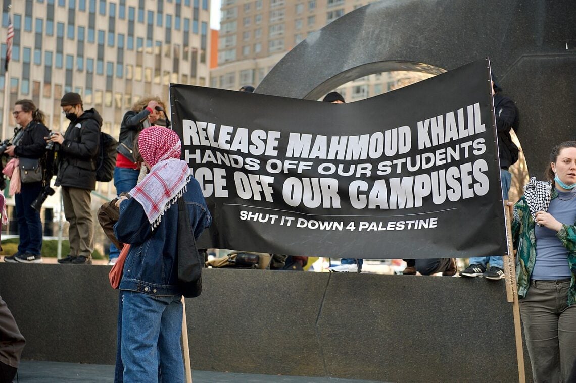 Inside Trump’s War On International Students Protest for mahmoud khalil. Hands off our students protest stood up for international students whose visas were being revoked